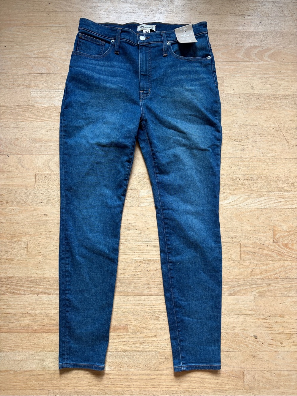 NWT Madewell 10” High Rise Skinny Jeans 30